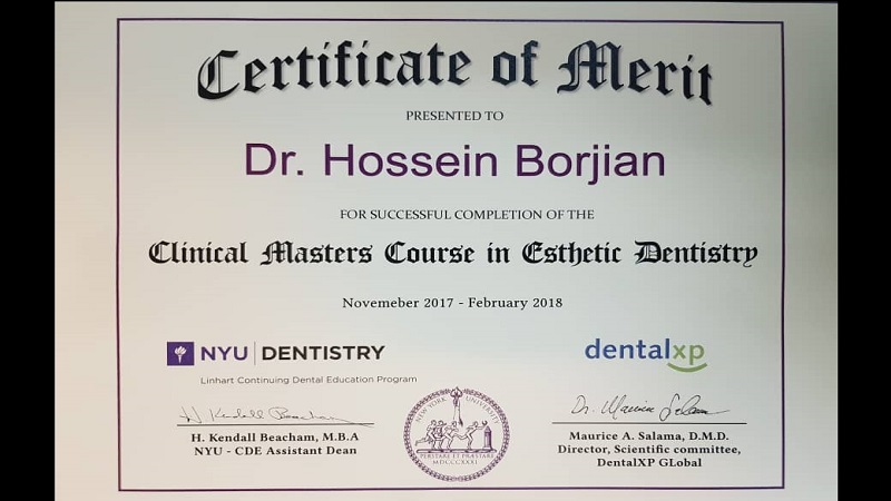 دوره مسترشیپ دندانپزشکی زیبایی دانشگاه نیویورک | بهترین دندانپزشک زیبایی اصفهان